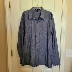 Royal Prestige long sleeve button down blue shirt size L